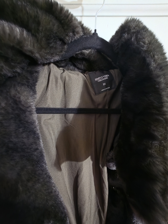 Simply Vera Vera Wang Faux Fur Coat - Picture 5 of 6